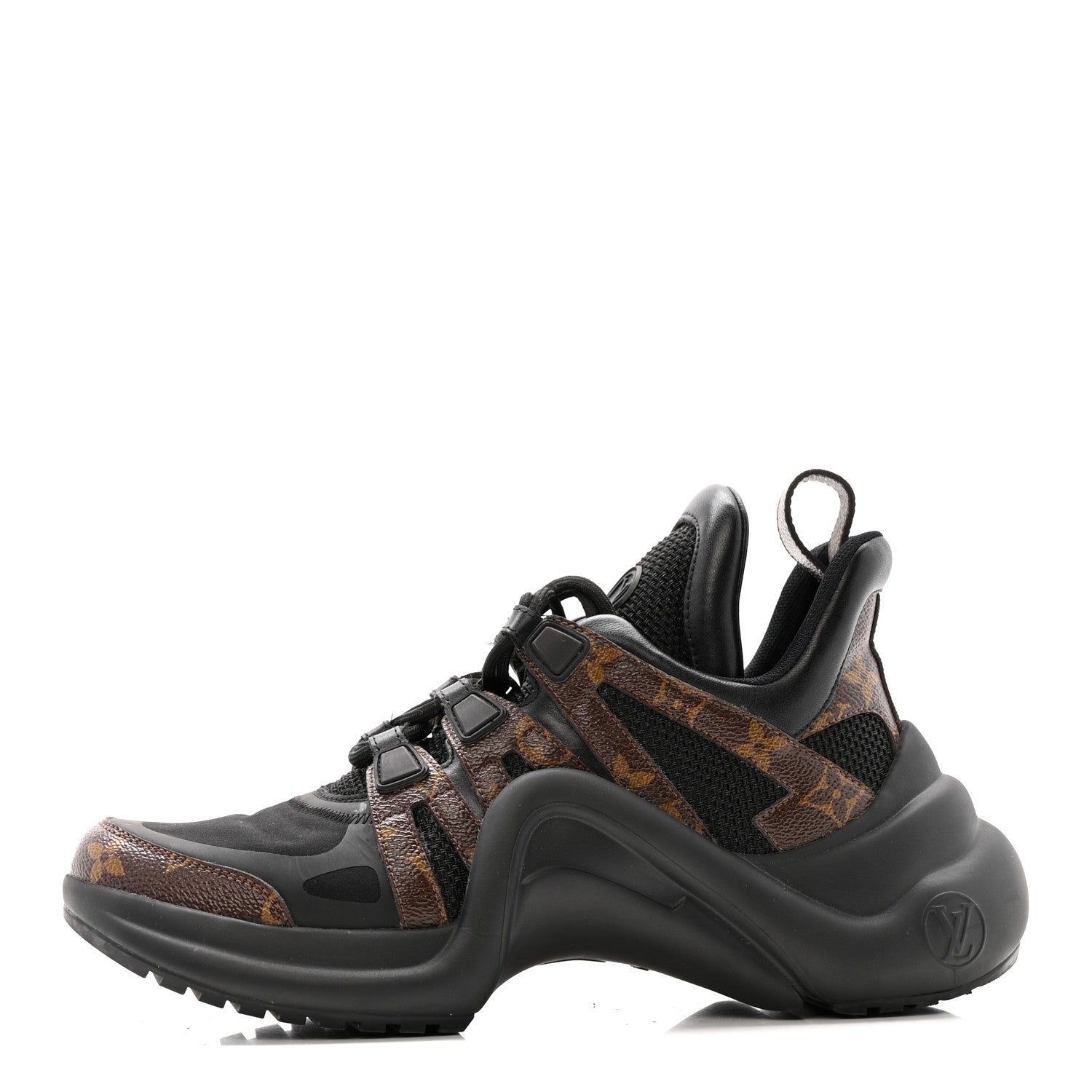 Louis Vuitton Calfskin Patent Monogram LV Archlight Sneakers 38.5 Black 1 of 11
