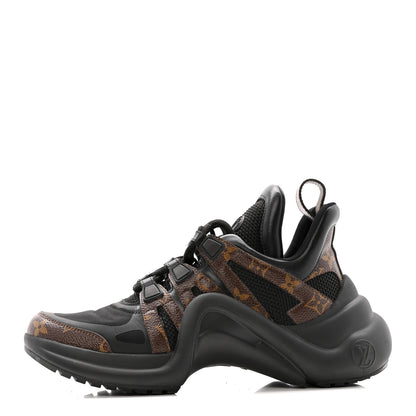 Louis Vuitton Calfskin Patent Monogram LV Archlight Sneakers 38.5 Black 1 of 11