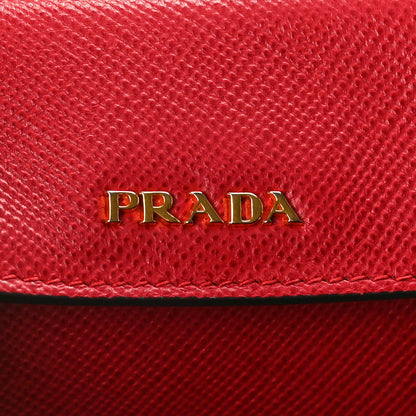 Prada Saffiano Cuir Medium Double Bag Fuoco Black 7 of 13