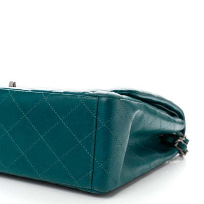 Chanel Lambskin Quilted Maxi Double Flap Turquoise 10 of 10