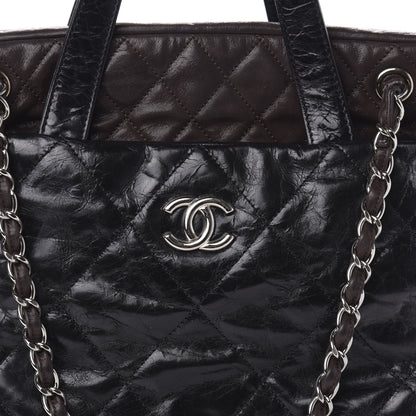 Chanel Glazed Calfskin Lambskin Portobello Tote Black 11 of 11