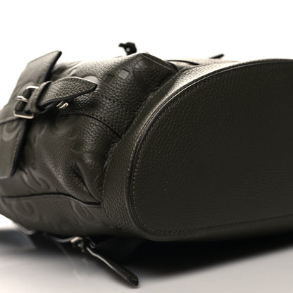 Gucci Piuma Calfskin Jumbo GG Embossed Double Buckle Backpack Dark Vintage Olive 9 of 10