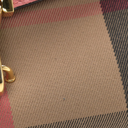 Burberry Derby Calfskin House Check Small Macken Crossbody Bag Copper Pink 14 of 14