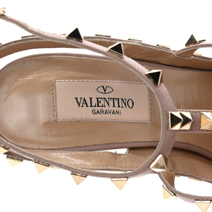 Valentino Garavani Patent Rockstud Ankle Strap 100mm Pumps 36 Poudre 6 of 11