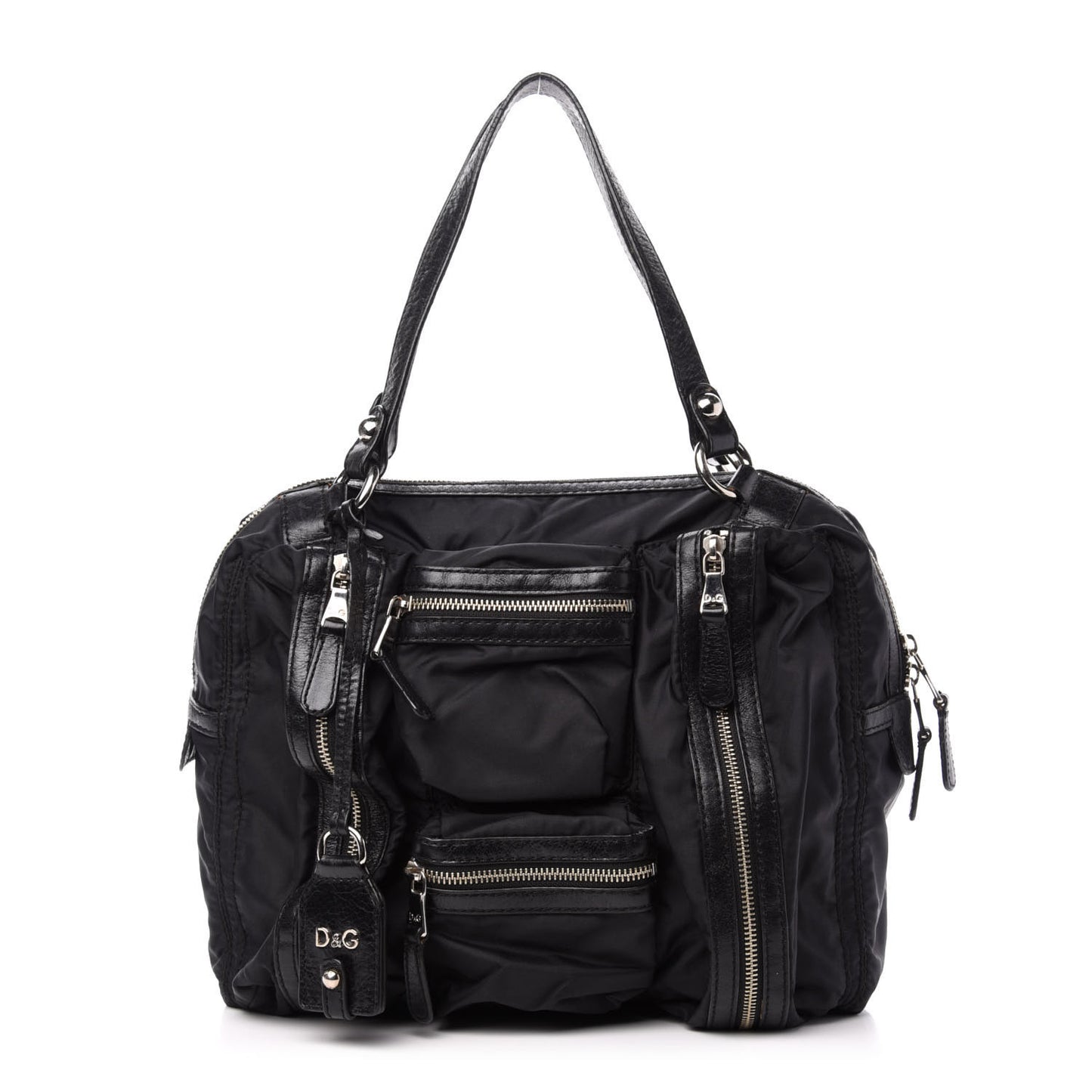 Nylon Mila Shoulder Bag Black