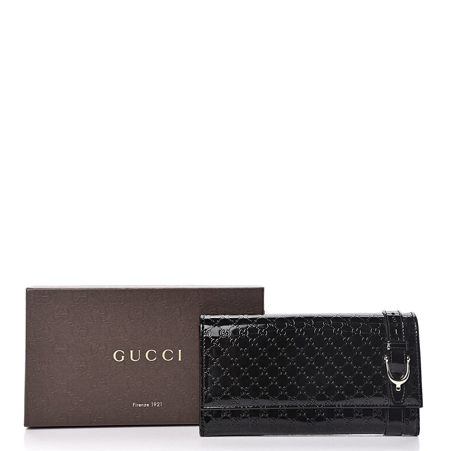 Patent Microguccissima Nice Wallet Black