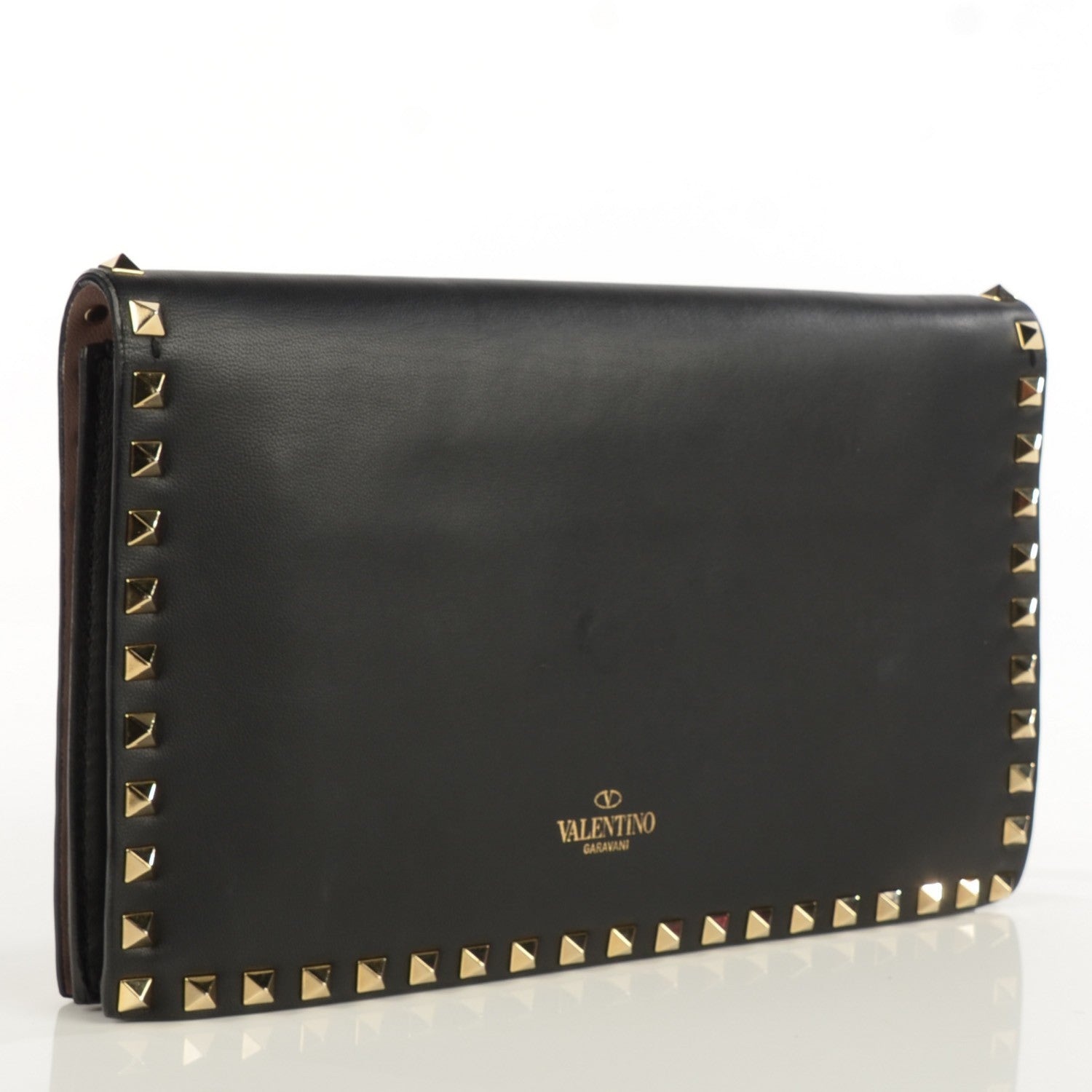 Valentino Garavani Nappa Rockstud Wristlet Clutch Black 3 of 8