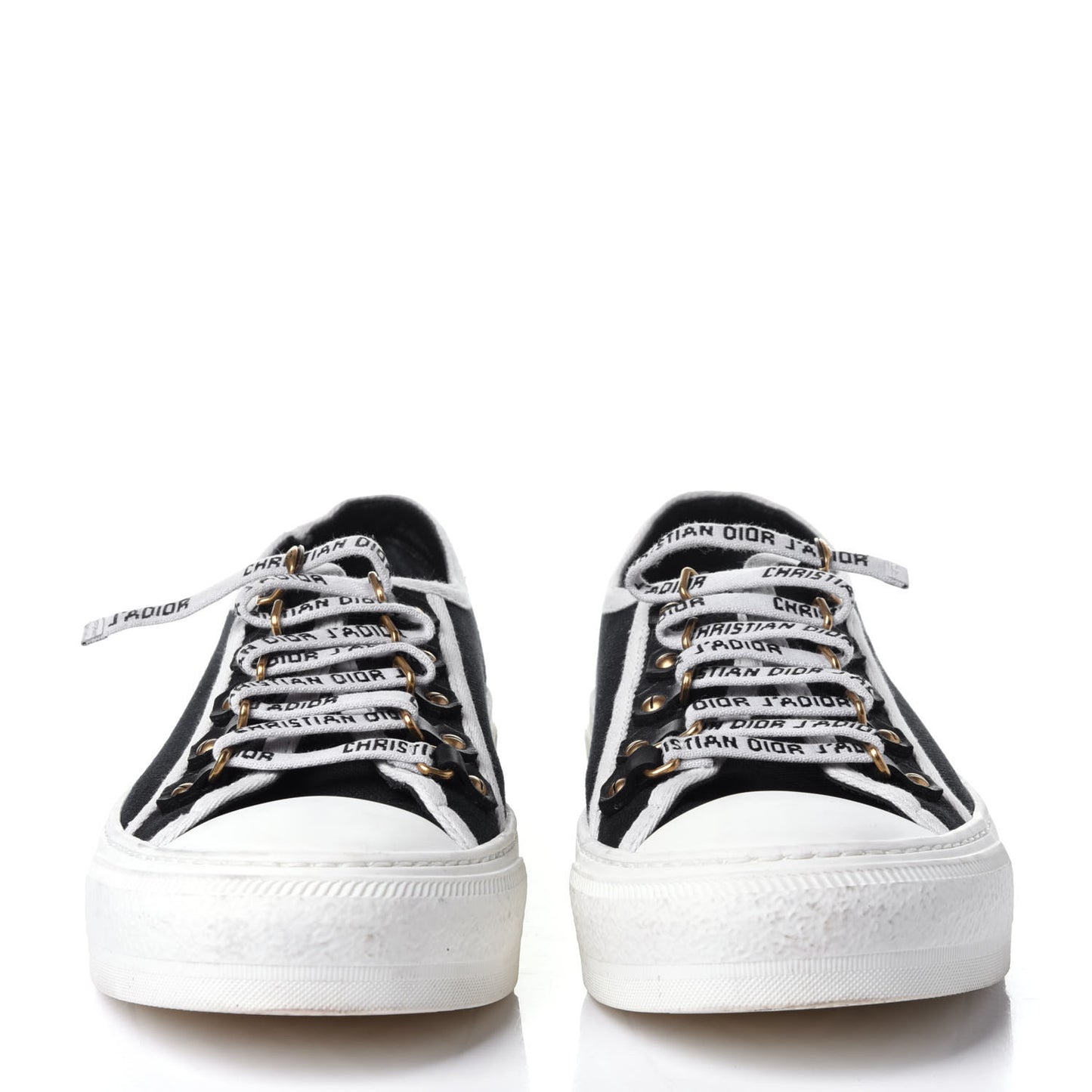 Canvas Walk'N'Dior Low Top Sneakers 38 Black