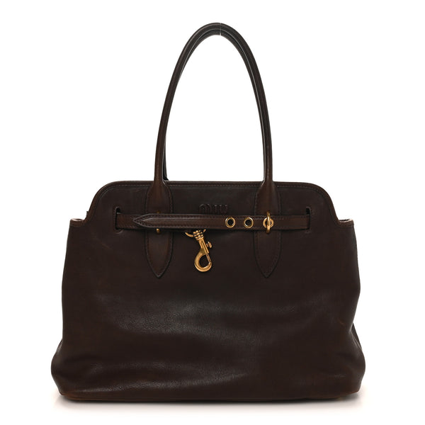 Miu Miu Nappa Medium Aventure Bag Radica 1846072 – FASHIONPHILE
