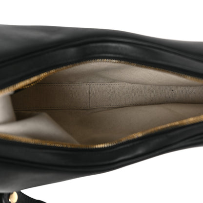 Gucci Aria Calfskin Web Large Attache Shoulder Bag Black 5 of 8