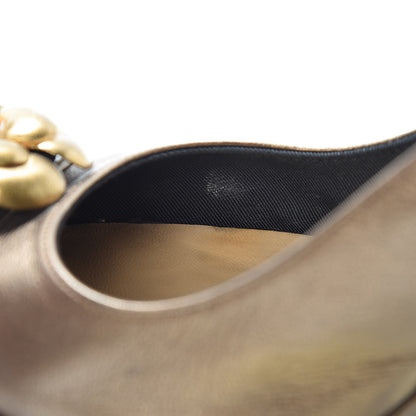 Chanel Lambskin Camellia Sling Back Pumps 39 Bronze 15 of 21