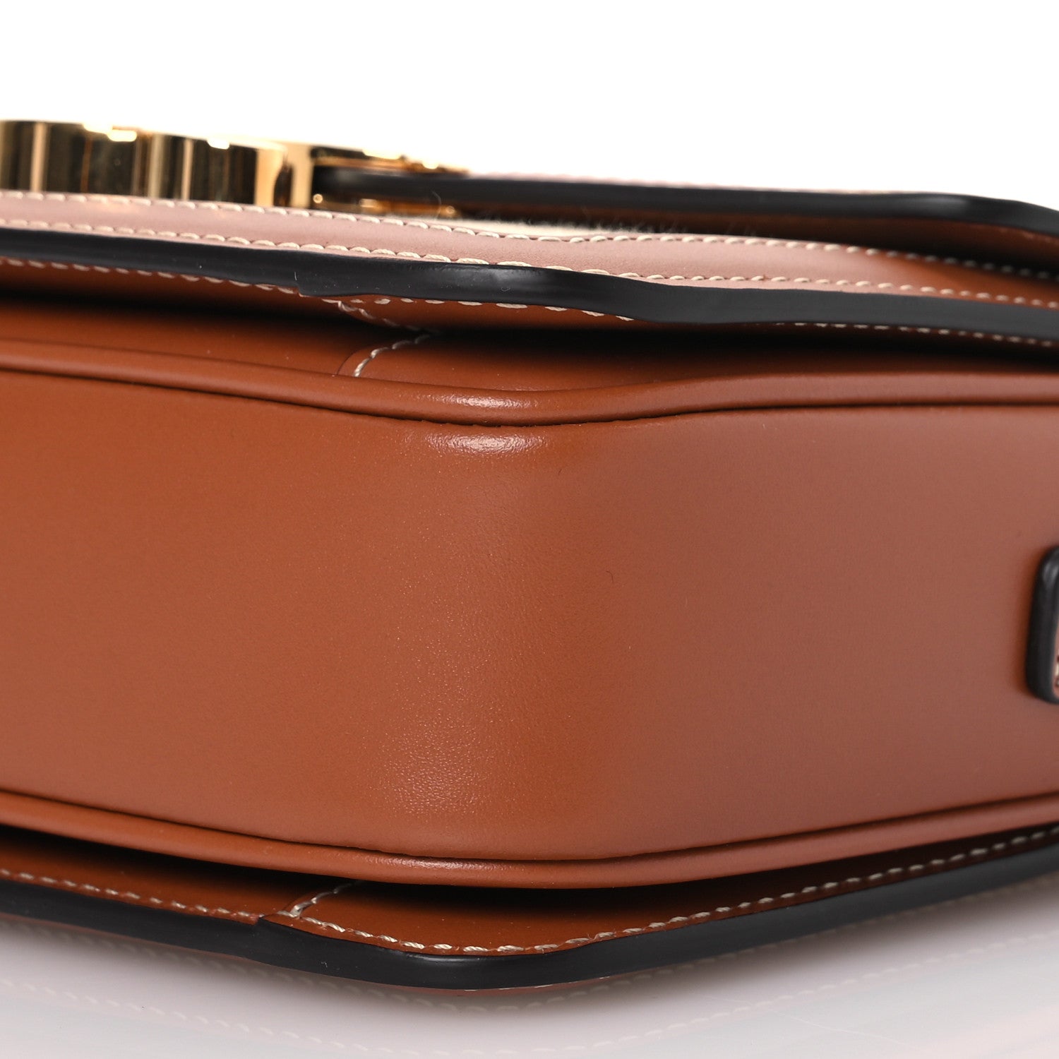 Celine Textile Natural Calfskin Teen Triomphe White Tan 15 of 18