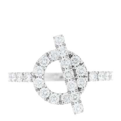 Hermes 18K White Gold Diamond Finesse Ring 50 5.25 1 of 6