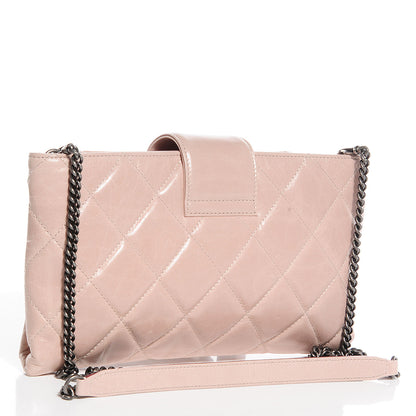 Chanel Glazed Calfskin Duo Color Clutch Light Pink 3 of 9