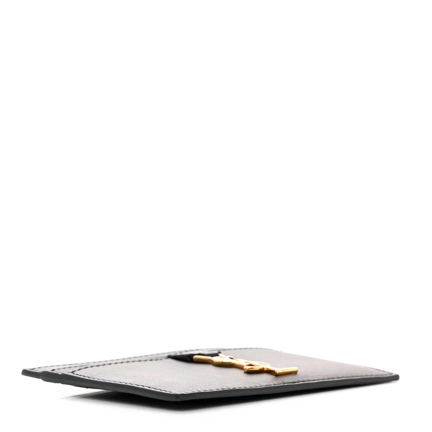 Calfskin Monogram Card Case Black