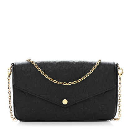 Louis Vuitton Empreinte Pochette Felicie Chain Wallet Black 3 of 13