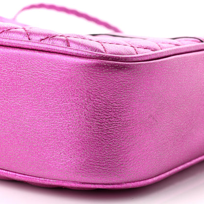 Gucci Laminated Nappa Trapuntata Small Zumi Shoulder Bag Fuxia 10 of 10