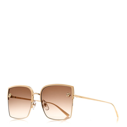 Cartier Panthere De Cartier Square Sunglasses Gold 1 of 8
