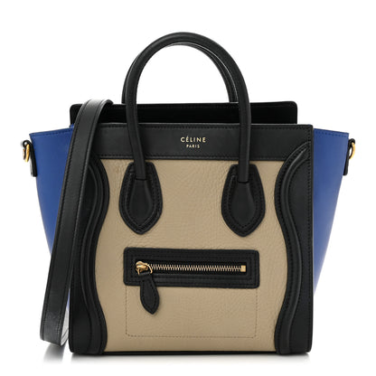 Celine Bullhide Calfskin Nano Tri-Color Luggage Light Taupe 1 of 12