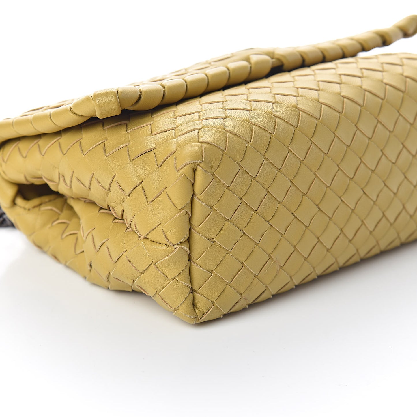 Nappa Intrecciato Baby Olimpia Shoulder Bag Moutarde
