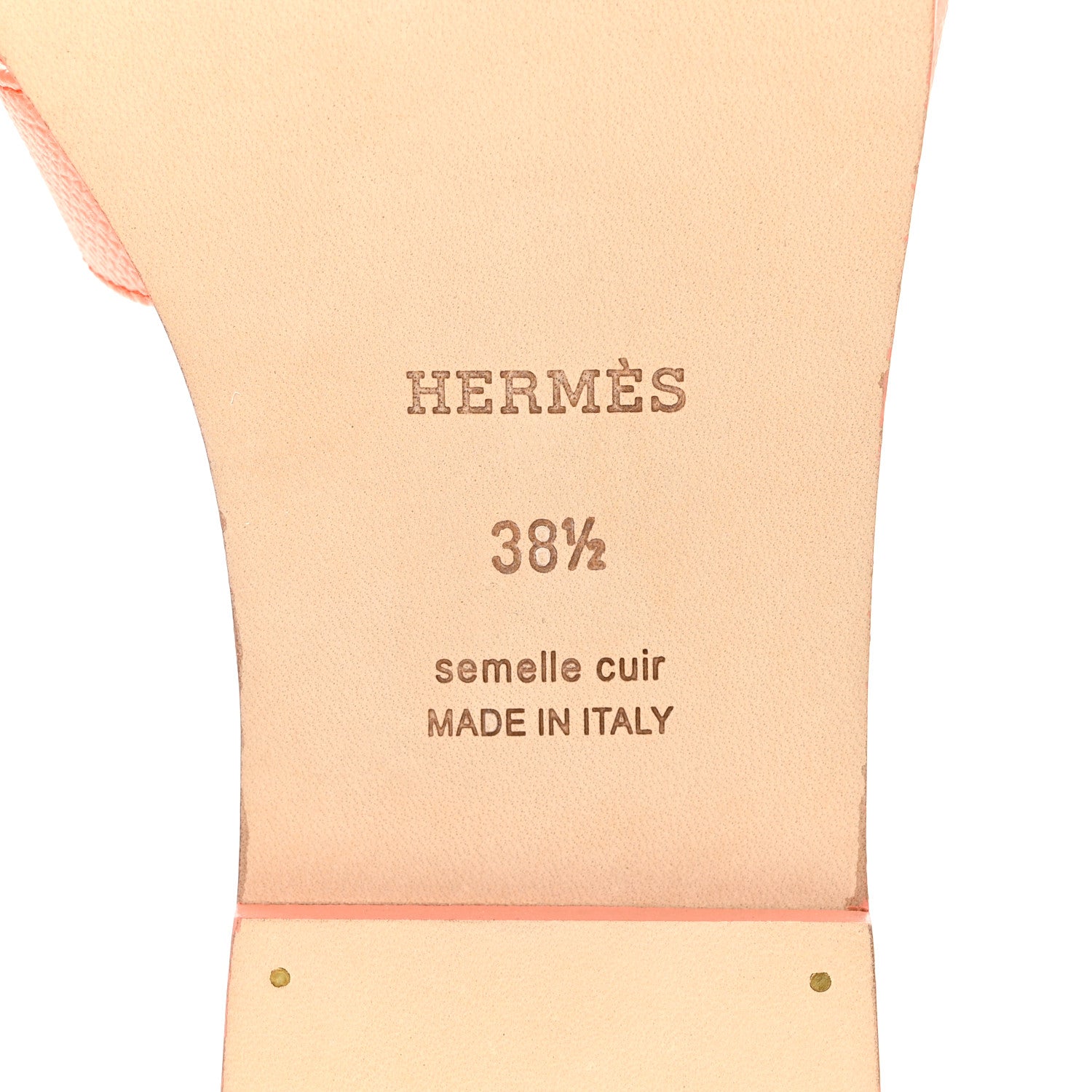 Hermes Epsom Oran Sandals 38.5 Orange Joey 8 of 9
