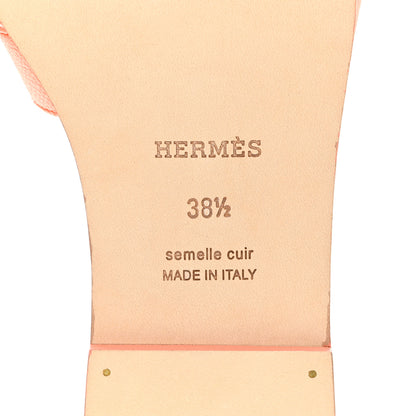 Hermes Epsom Oran Sandals 38.5 Orange Joey 8 of 9