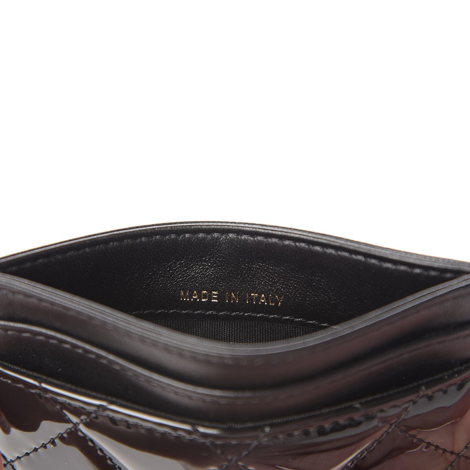 Chanel Patent Calfskin Quilted Card Holder Black 9 of 12