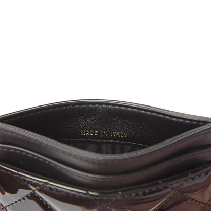 Chanel Patent Calfskin Quilted Card Holder Black 9 of 12