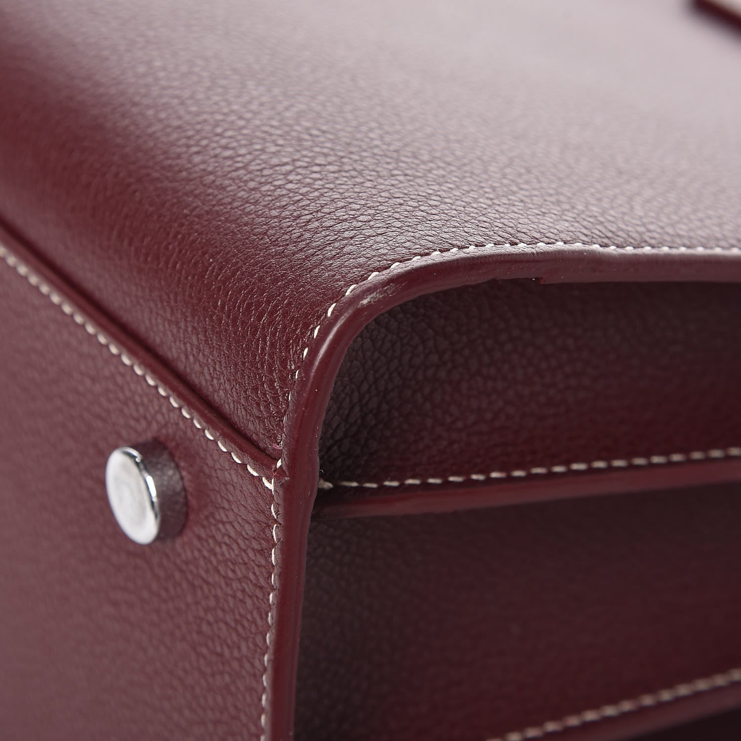 Saint Laurent Grained Calfskin Topstitch Small Classic Sac De Jour Rouge Legion 10 of 10