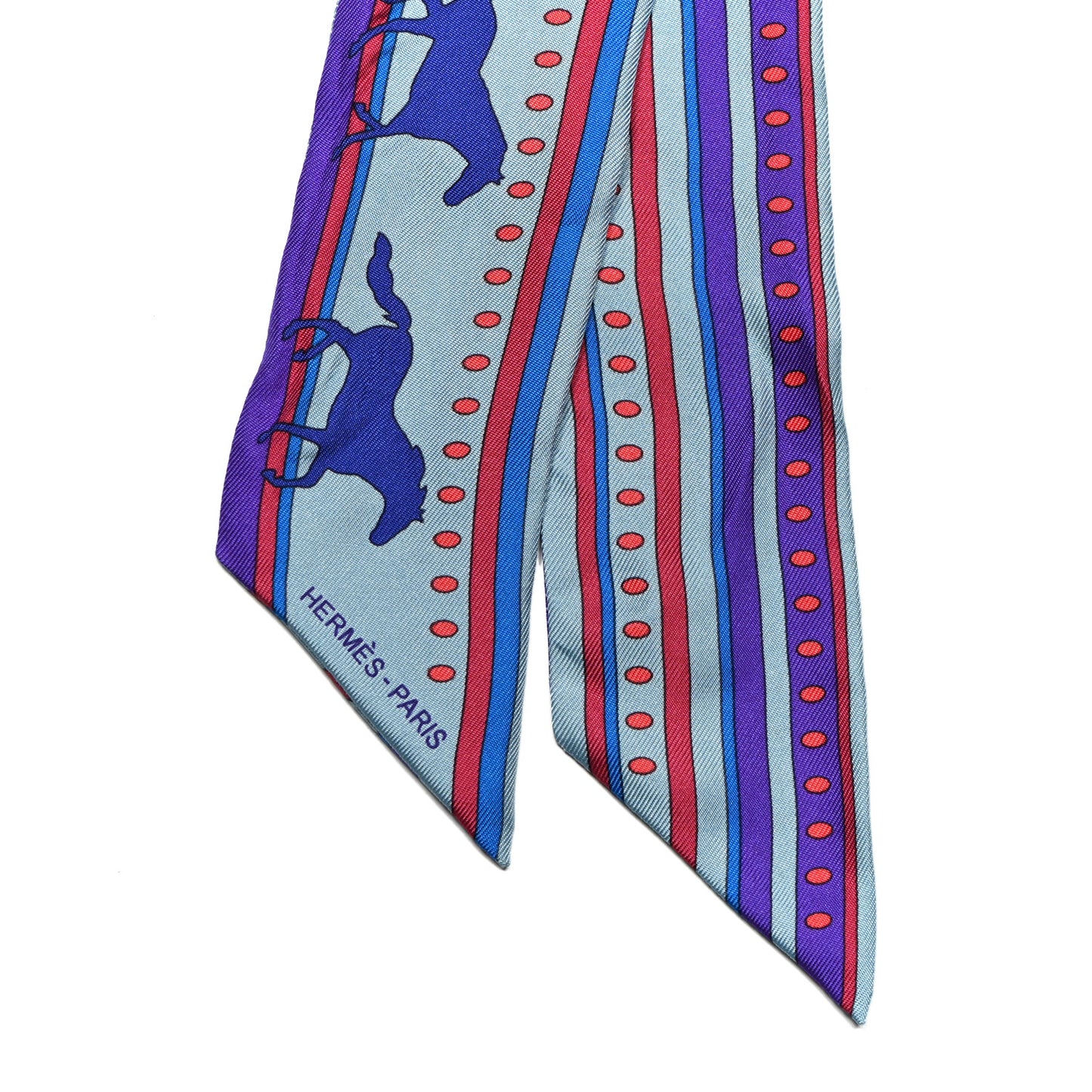 Silk Sequences Twilly Scarf Bleu Glacier