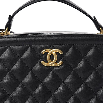 Chanel Calfskin Quilted CC Medium Vanity Case Black 12 of 12
