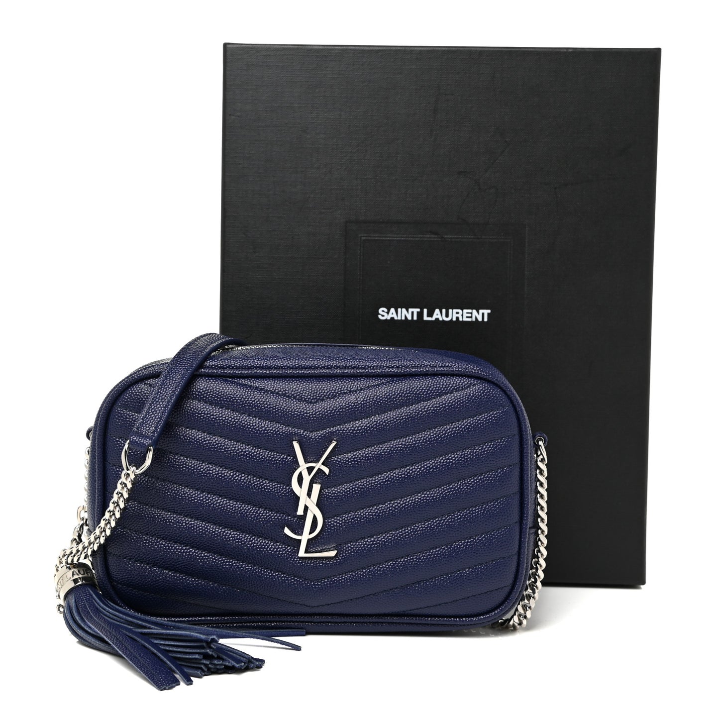 Grain De Poudre Matelasse Monogram Mini Lou Camera Bag Denim