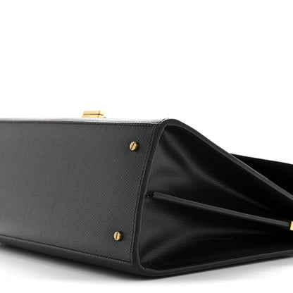 Saint Laurent Grain de Poudre Medium Classic Monogram Cassandra Top Handle Black 10 of 15