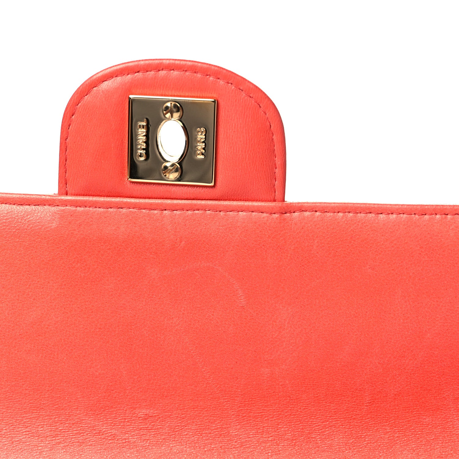Chanel Lambskin East West Chocolate Bar Flap Orange 11 of 15