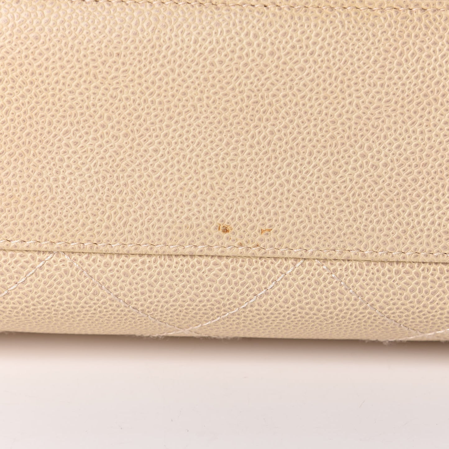 Caviar Quilted Bekko Shopper Tote Beige