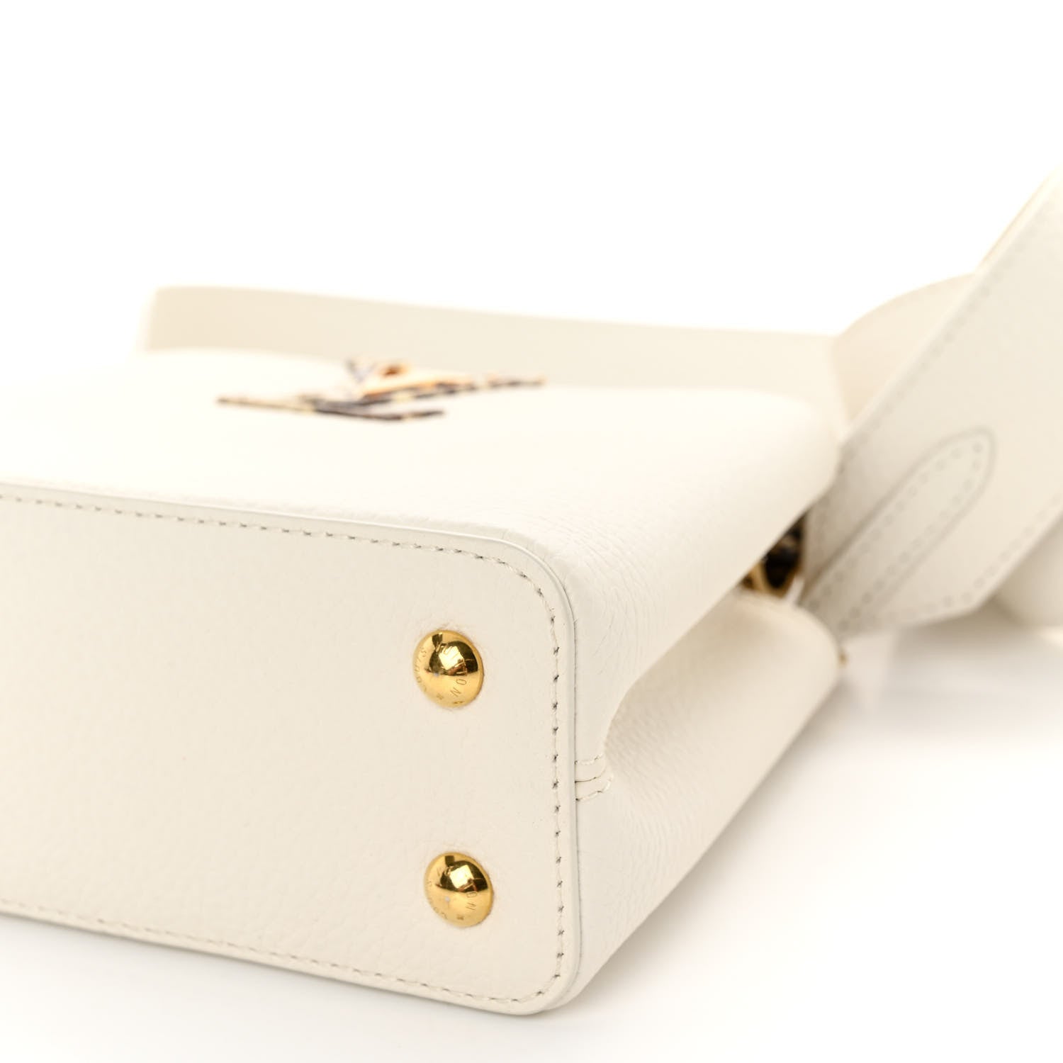 Louis Vuitton Taurillon Snakeskin Mini Capucines White 9 of 9