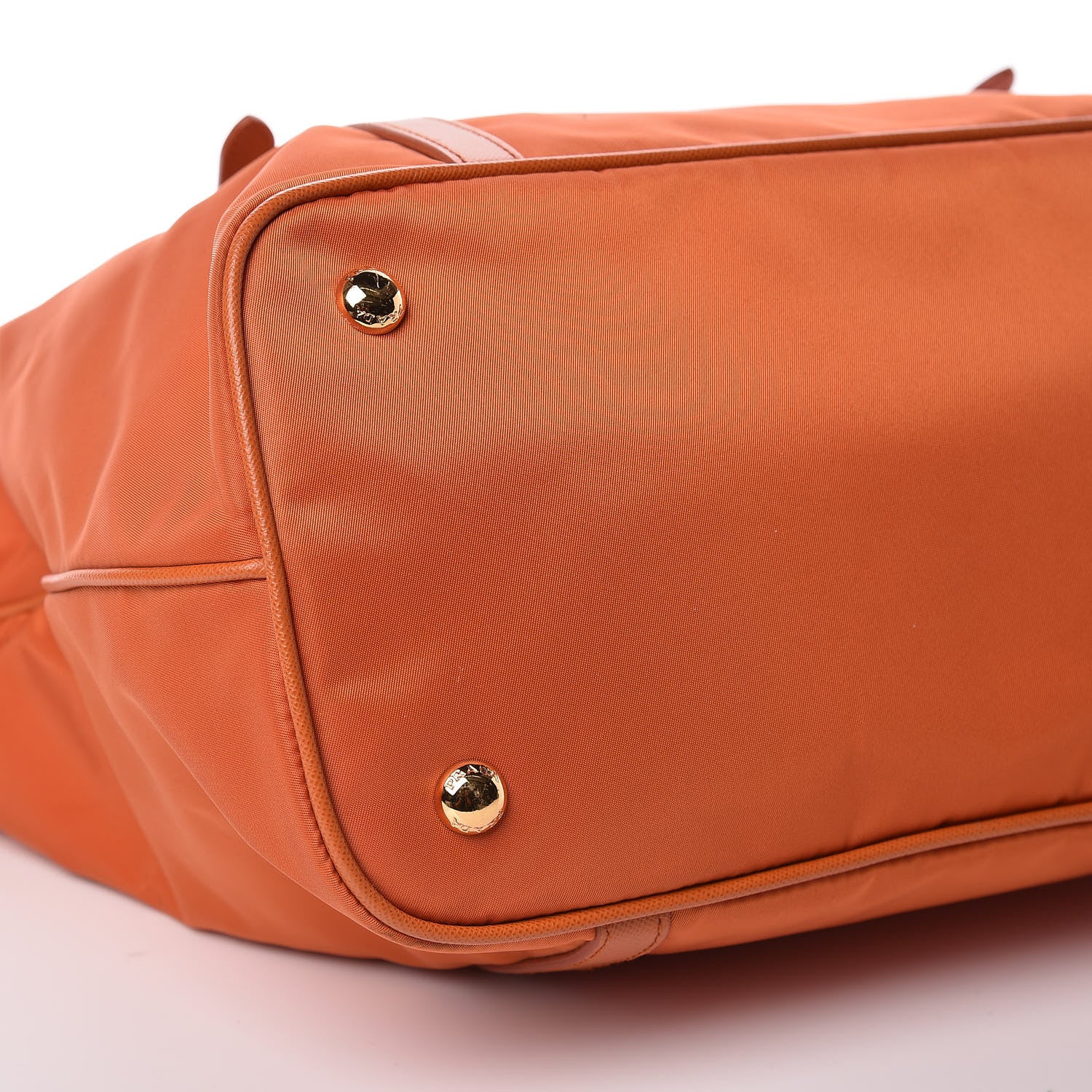 Prada Tessuto Nylon Saffiano Tote Papaya 8 of 9