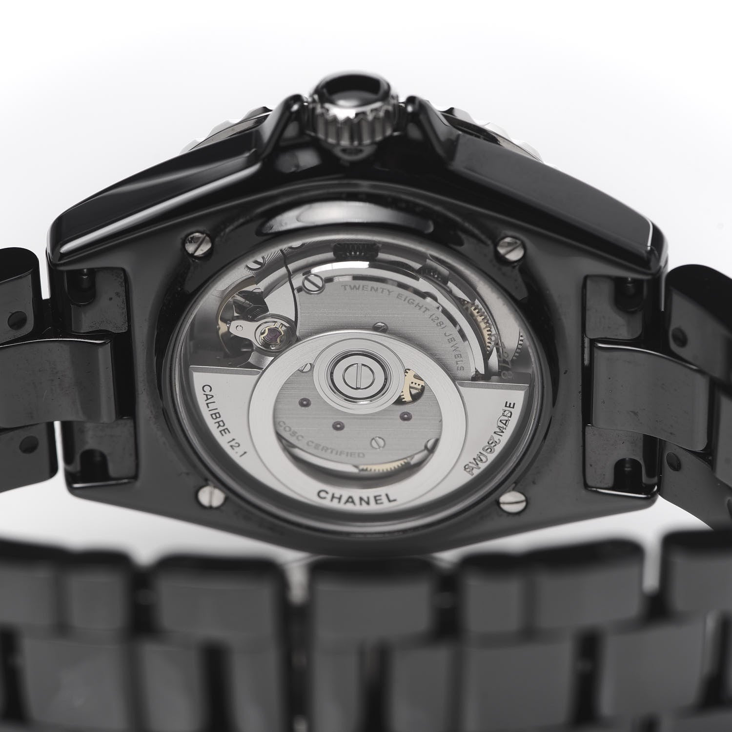 Chanel Stainless Steel Ceramic 38mm J12 Automatic Watch Black 5 of 7