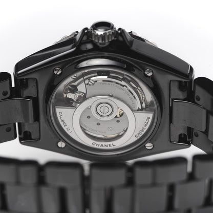 Chanel Stainless Steel Ceramic 38mm J12 Automatic Watch Black 5 of 7