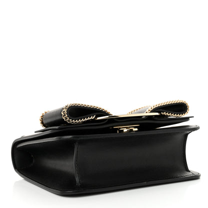 Salvatore Ferragamo Calfskin Chain Mini Vara Bow Crossbody Bag Black 4 of 12