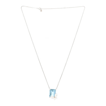 Tiffany Sterling Silver 18K Rose Gold Blue Topaz Return to Tiffany Love Bugs Necklace 3 of 4