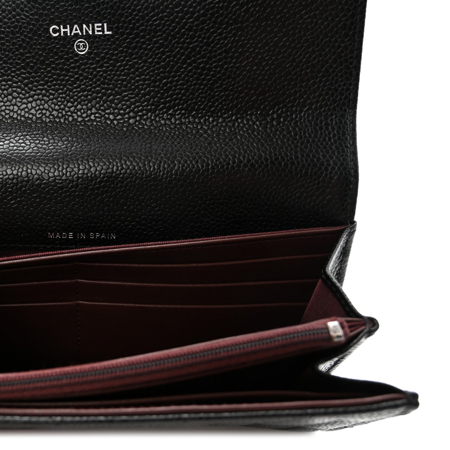 Chanel Caviar Quilted Large Gusset Flap Wallet Black 7 of 9