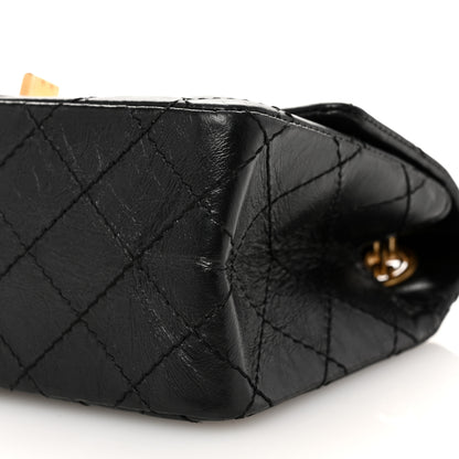 Chanel Aged Calfskin Quilted 2.55 Reissue Mini Flap Black 10 of 10