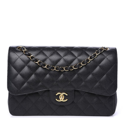 Chanel Caviar Quilted Jumbo Double Flap Black 1 of 13