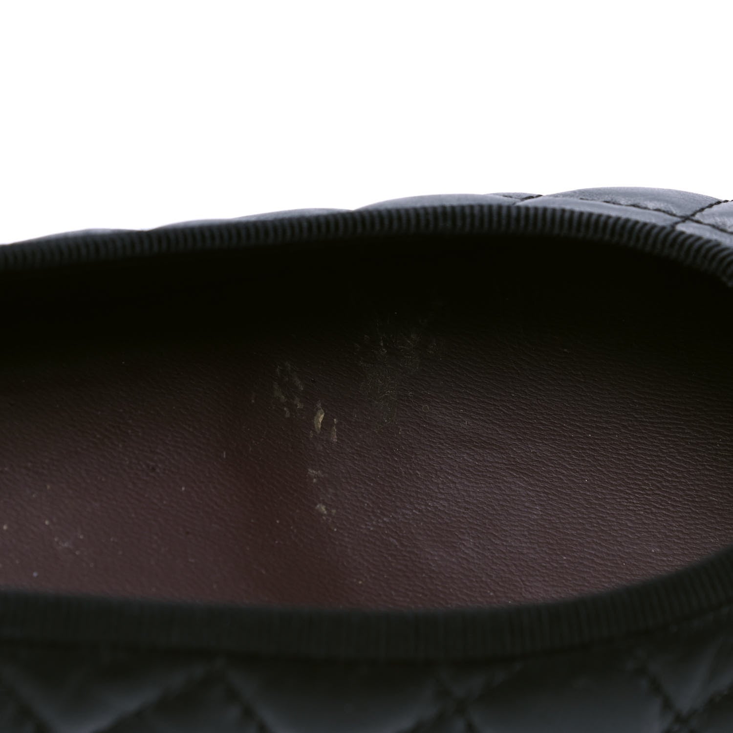 Chanel Aged Calfskin Quilted CC Cap Toe Ballerina Flats 40 Black 5 of 5