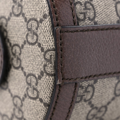 Gucci GG Supreme Monogram Web Small Ophidia Boston Bag Beige New Acero 9 of 12