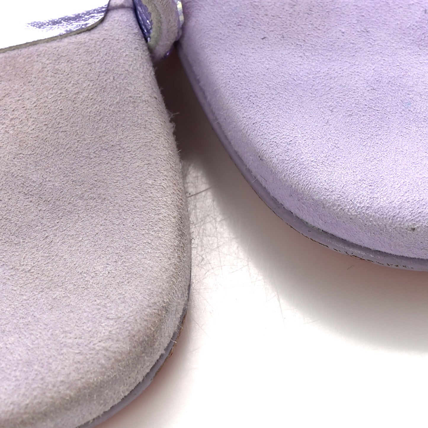 Suede Crystal Strass Rosalie 100 Sandals 39 Lilac Smoke