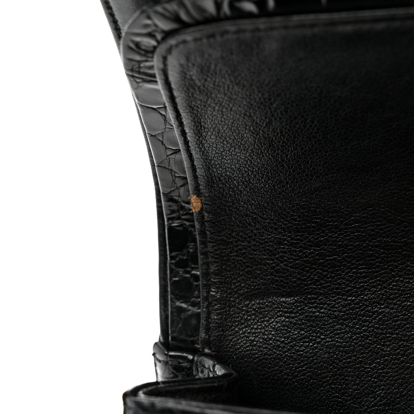 Alligator Medium Double Flap Black