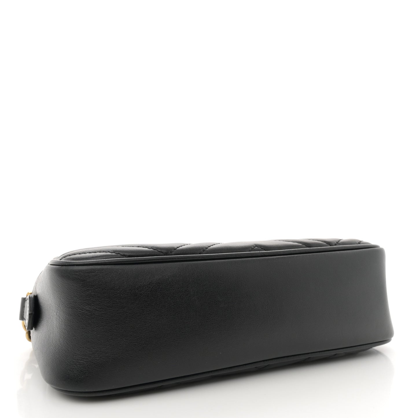 Calfskin Matelasse Small GG Marmont Chain Shoulder Bag Black