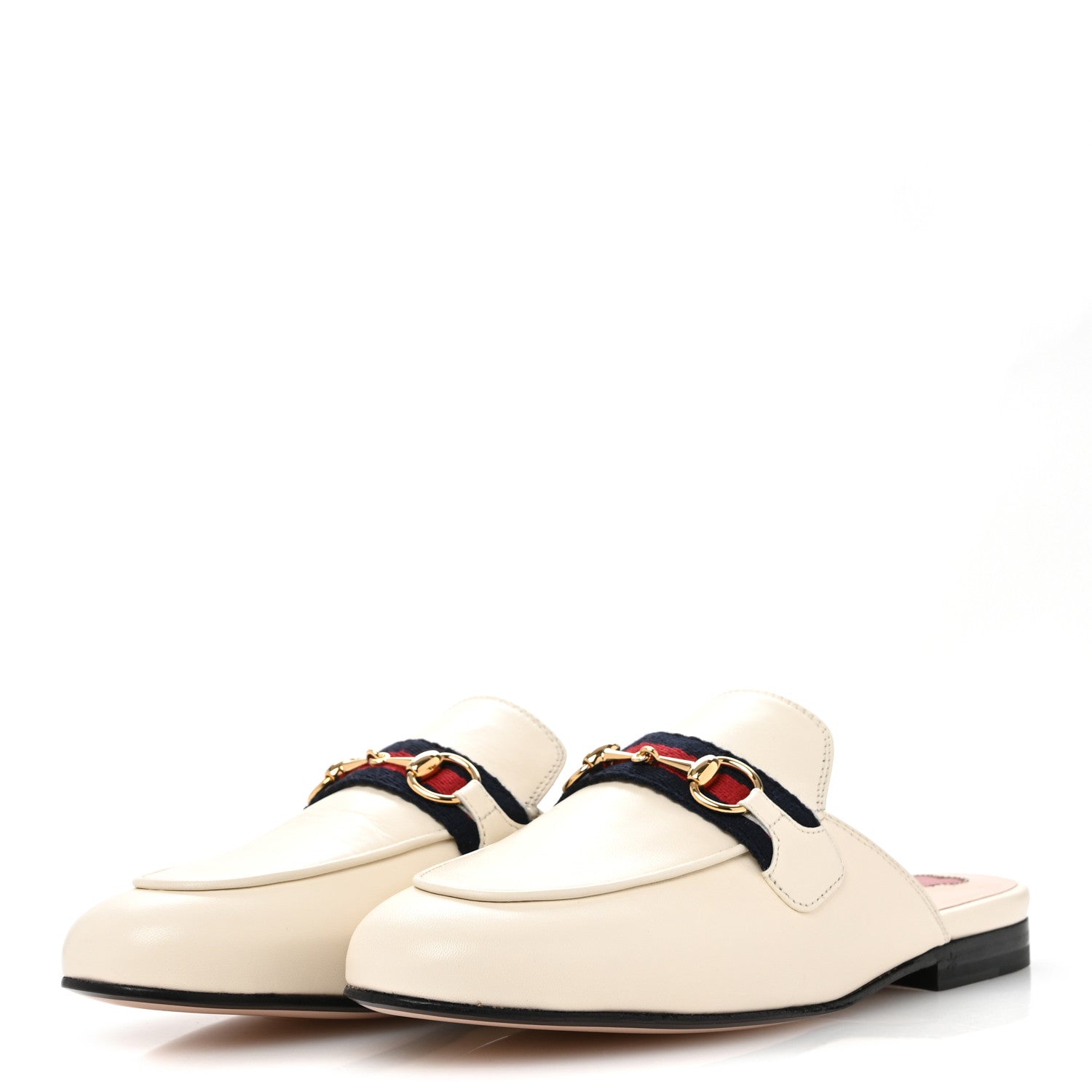 Gucci Malaga Kid Web Womens Princetown Slippers 35 Mystic White 4 of 10